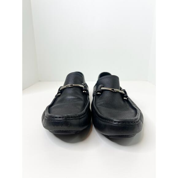 Gucci Interlocking G Logo Black Leather Drivers, Size 7 main image 9